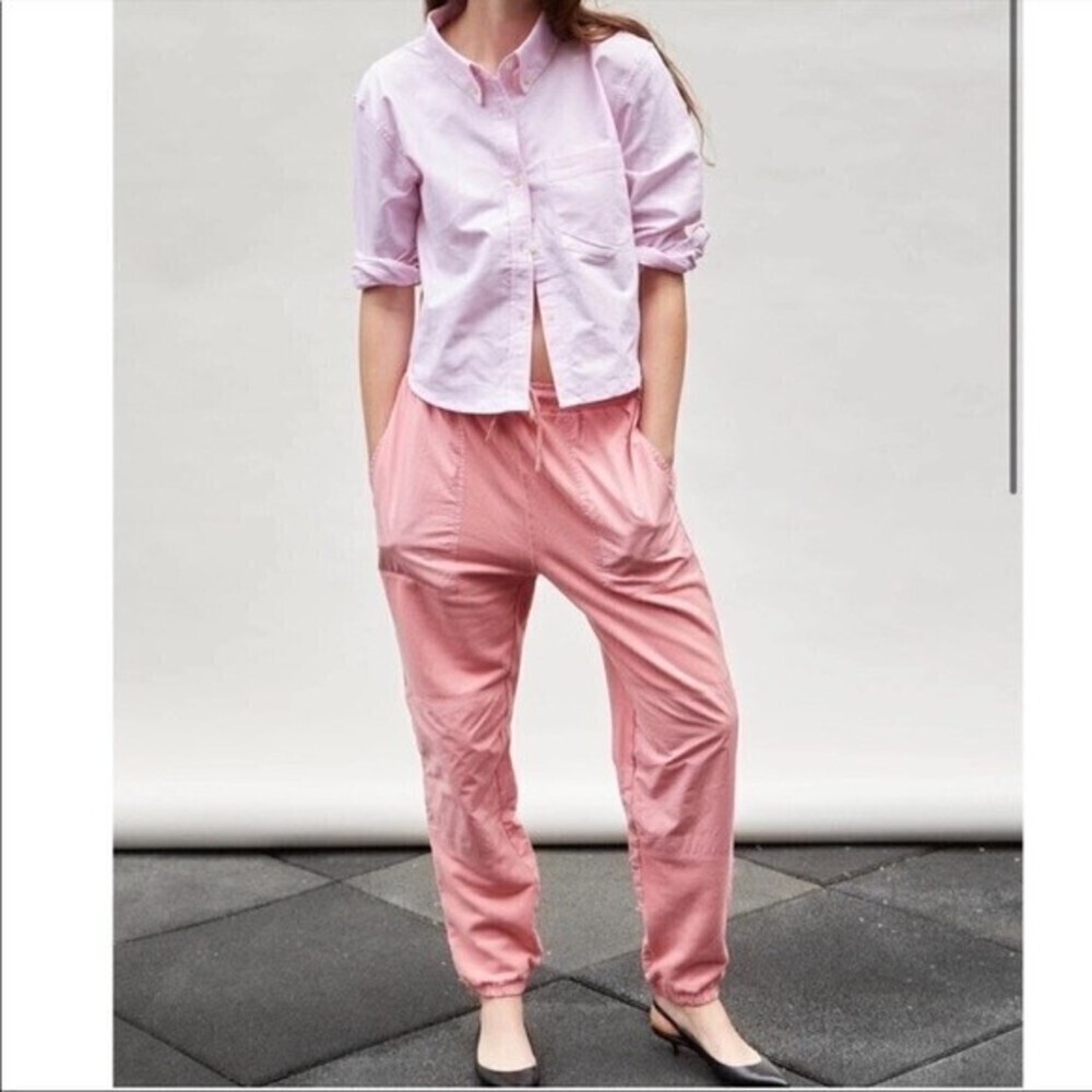 Anthropologie‎ Thakoon Paneled Rose Pink Joggers Pants M loungewear beach travel
